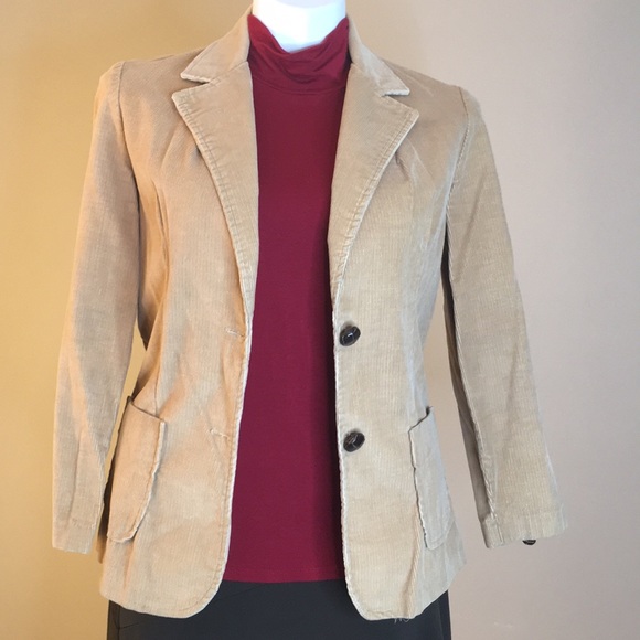Womens Golden Corduroy Jacket 70s 80s Vintage - Picture 2 of 7